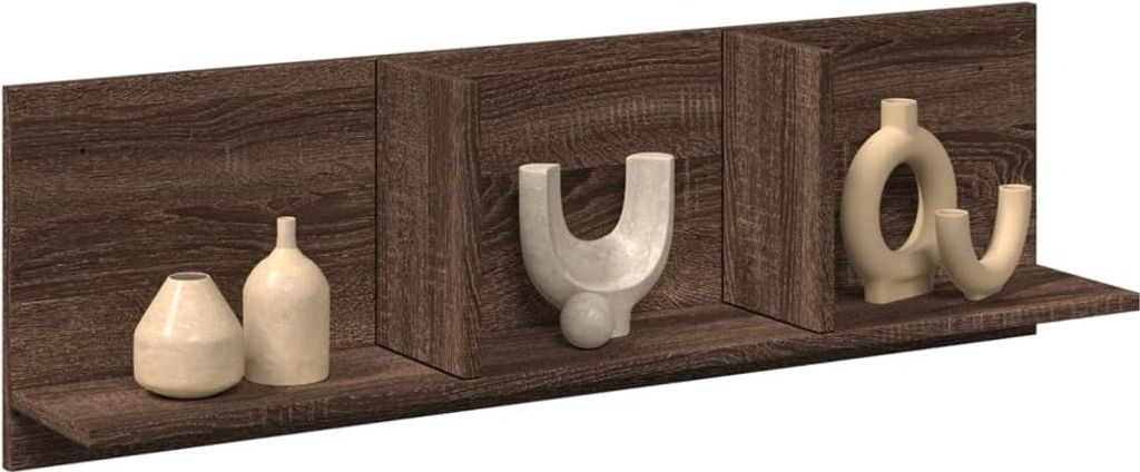 "im Angebot" Wandschrank 100x16,5x30 cm Braun Eichen-Optik Holzwerkstoff - Wandregale CC24069