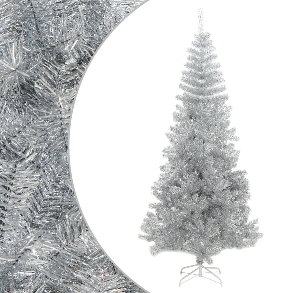 SYFAX Künstlicher Weihnachtsbaum mit Ständer Silber 240 cm PET