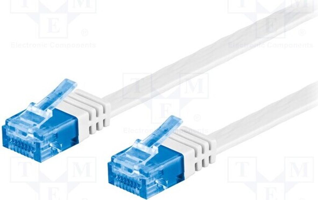 1x 6a Cu 3 96303 RJ45-Kabel PVC weiß L: 0,5m