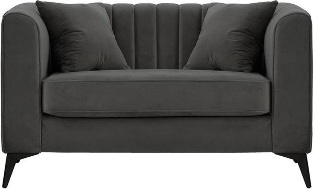 Loveseat Mary aus medizinischem Schaumstoff-Velluto 19-matte black