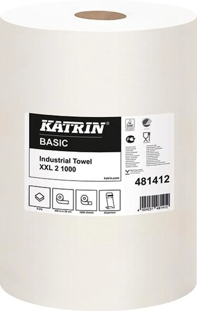 Rotolo Asciugatutto Katrin 48144 Basic 3 Veli Bianco - Offerta
