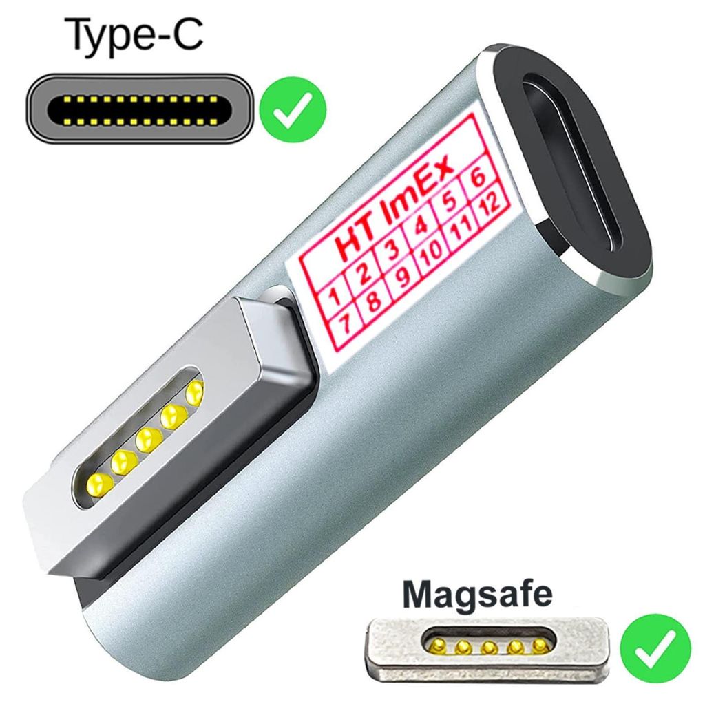 Stecker Schnellladen Adapter Typ C to PD Magsafe 2 kompatibel mit Macbook Pro, Air Magnetic