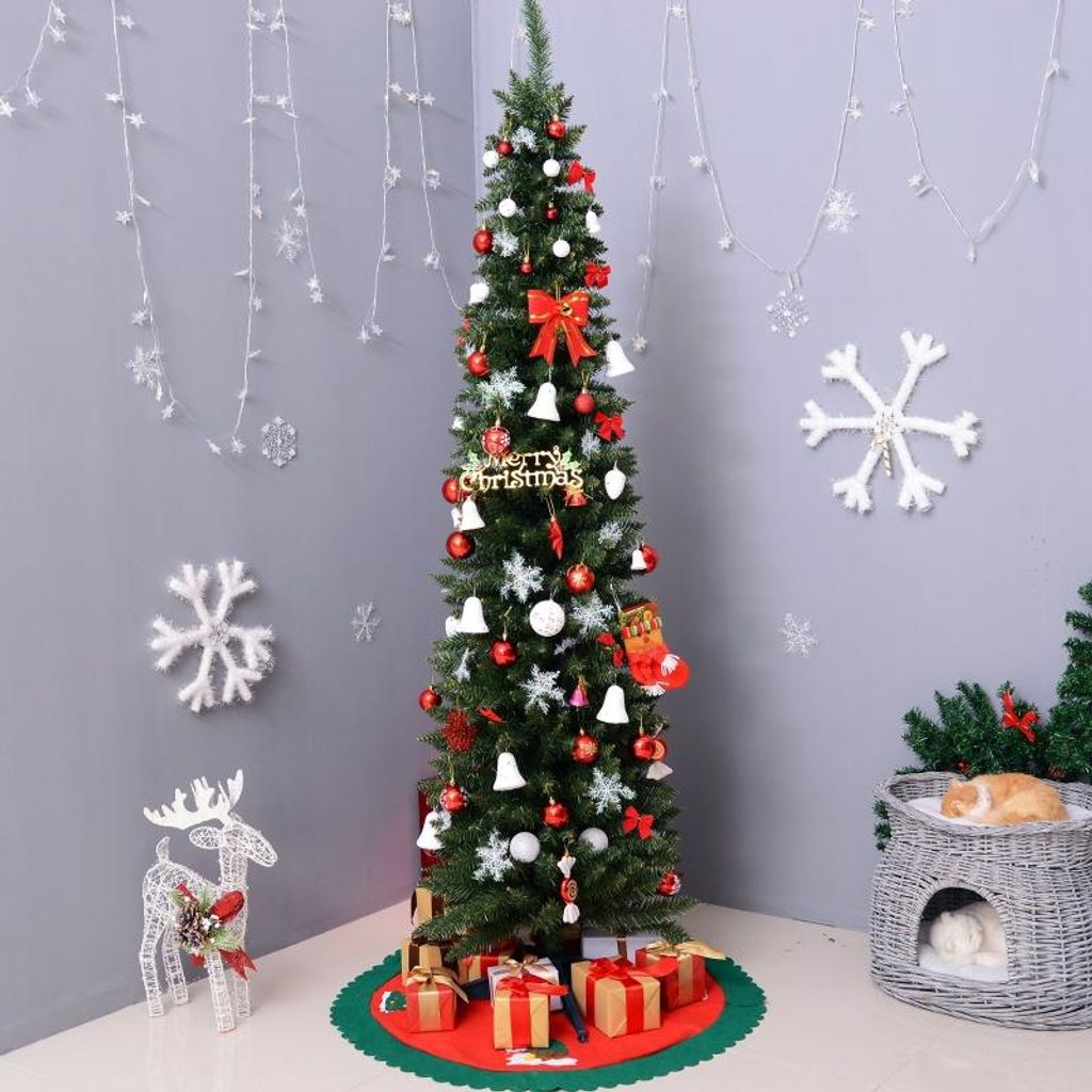Weihnachtsbaum künstliche Künstliche Tanne Christbaum – inkl Ständer Weihnachtsstern 2 – 1 m – Grün