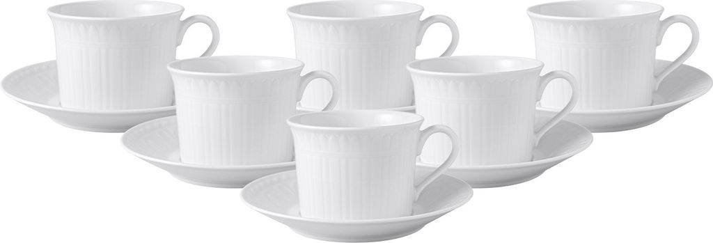 Villeroy & Boch Cellini Espressotasse mit Untertasse 100 ml 6er Set