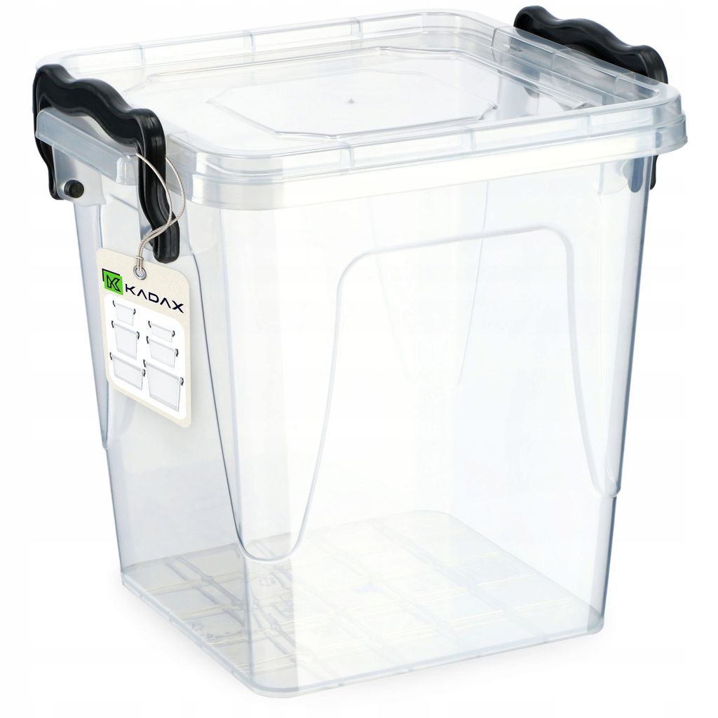KADAX Aufbewahrungsbox mit Deckel, Robuster Plastikbehälter aus Kunststoff 1,8L