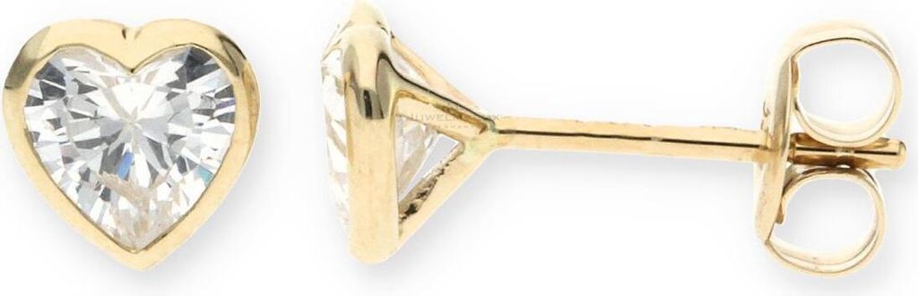 JuwelmaLux Ohrstecker 333 Gold mit Zirkonia Herz JL10-06-1834