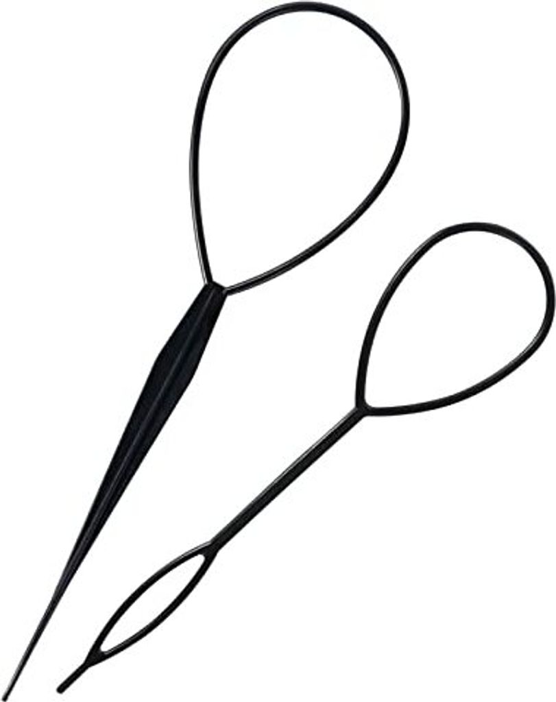 Sulularpek Hair Tail Twister, Pack 2 Breckwerkswerkzeug, französische Schnelle Spiral DIY Styling Aid Tool Frauen, Mädchen (Schwarz)