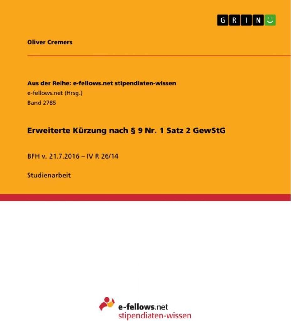Erweiterte Kürzung nach § 9 Nr. 1 Satz 2 GewStG