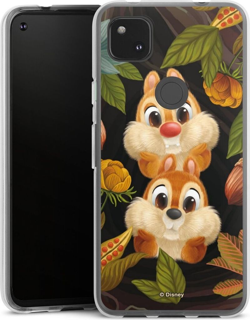 DeinDesign Handyhülle für Google Pixel 4a Silikon Hülle Case Smartphone Schutzhülle Disney Offizielles Lizenzprodukt Chip und Chap