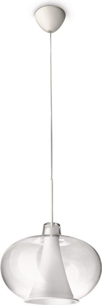 Philips Ecomoods Pendelleuchte Weiß Glas Ø 34,5cm inkl. Leuchtmittel
