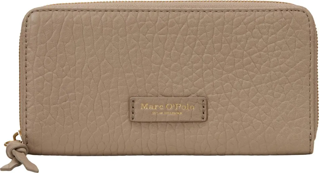 Marc O'Polo Finja Zip Wallet Earthy Taupe : Portefeuille Chic en Cuir