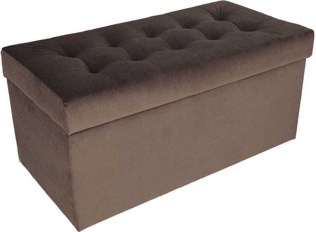 mg design Polsterhocker, 45x90 cm, Farbe braun – weicher Produktbild 
