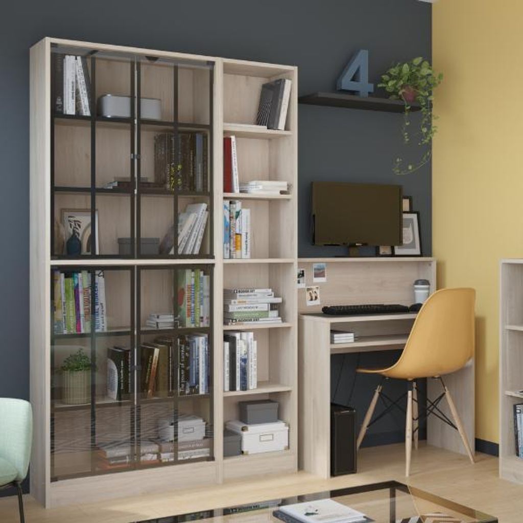 Bibliothèque Hobby longueur 41 cm-5 étagères chêne Image du produit 