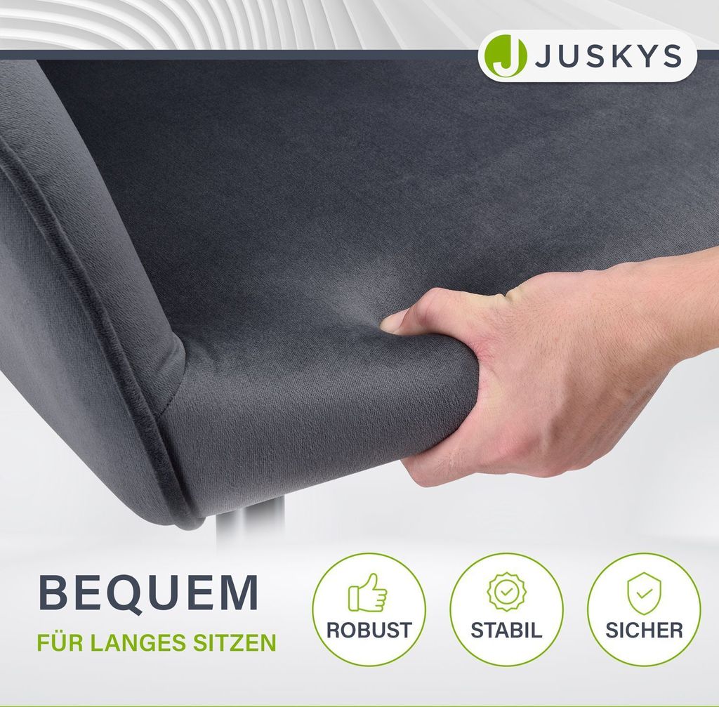 Juskys Esszimmerstühle 6er Set Tarje mit Rückenlehne & Produktbild 7