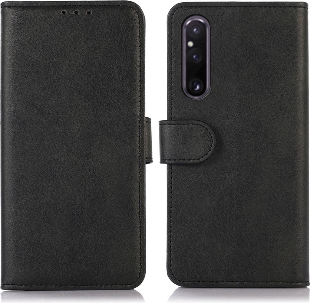 Mobigear Wallet Sony Xperia 1 V Hülle Klapphülle Geldbörse - Schwarz