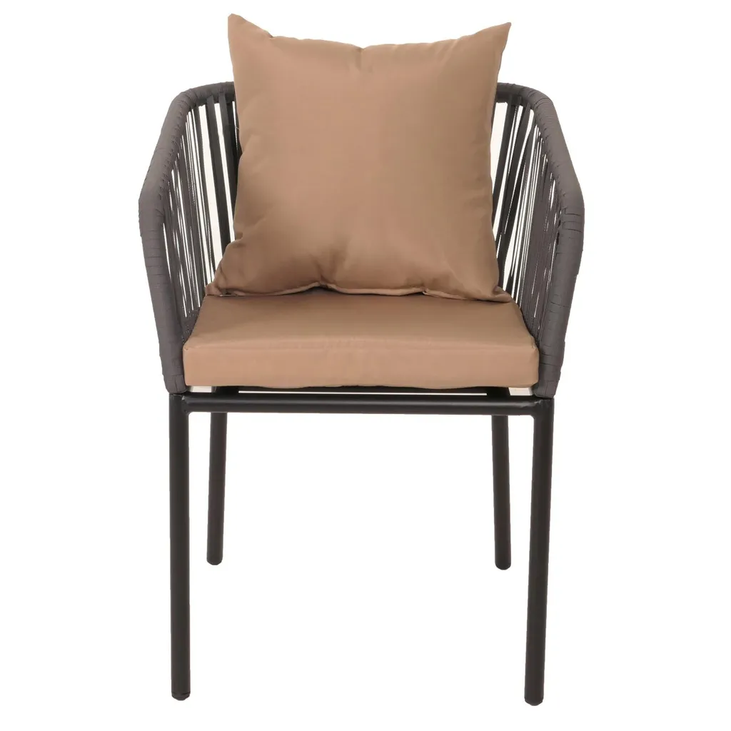 Chaises de jardin résistantes aux intempéries en corde Rope anthracite