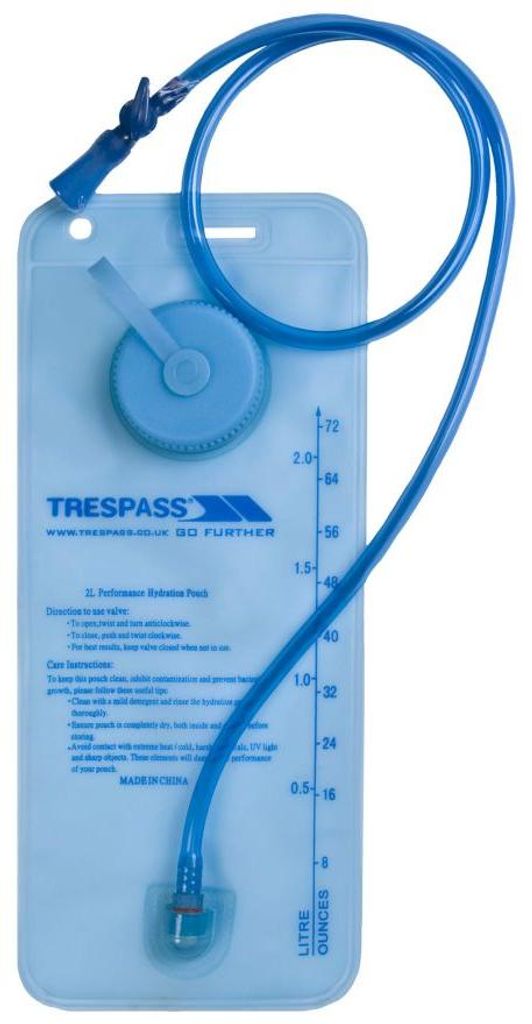 Trespass Wasserblase 2L - Hydration X - BPA frei - Mehrfarbig