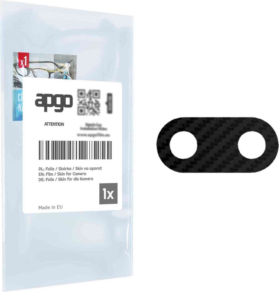 apgo Objektivschutz-Folie, Kameraschutz kompatibel mit Xiaomi Redmi 6A, Carbon-Imitation, Rückseite Schutzfolie für Kamera-Insel, Hinten Folie, k...