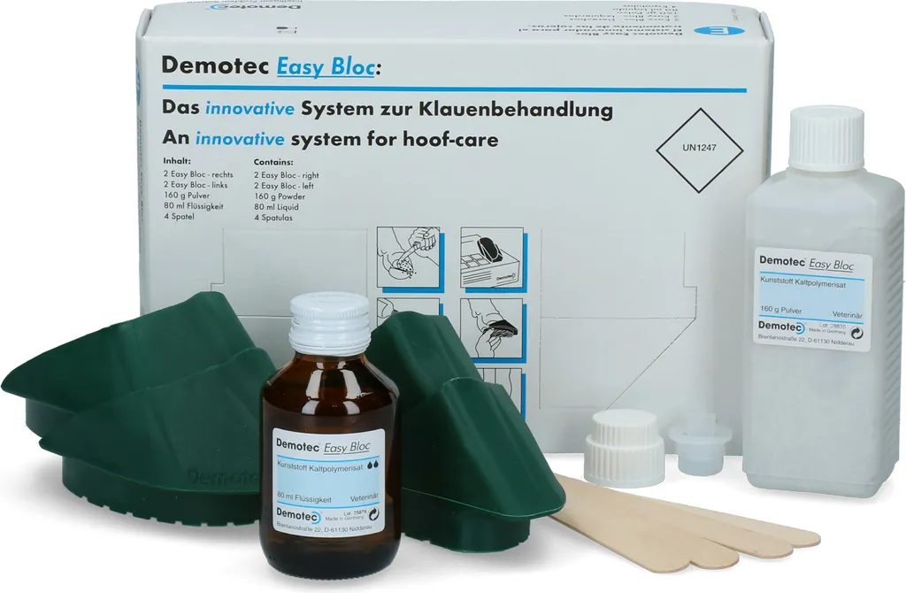 Talonnettes Demotec Easy Bloc pour onglons, emballage de 4 blocs de soin