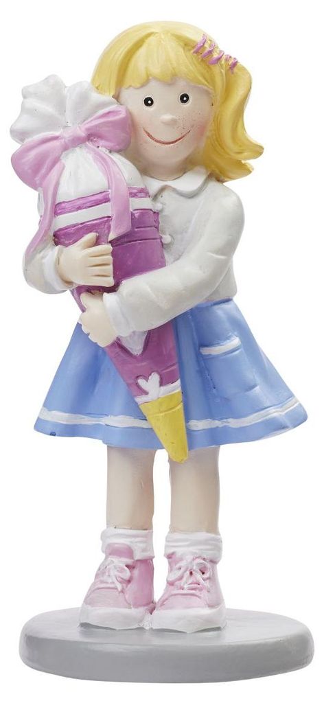 Dekofigur aus Polyresin, Mädchen mit Schultüte zur Produktbild 