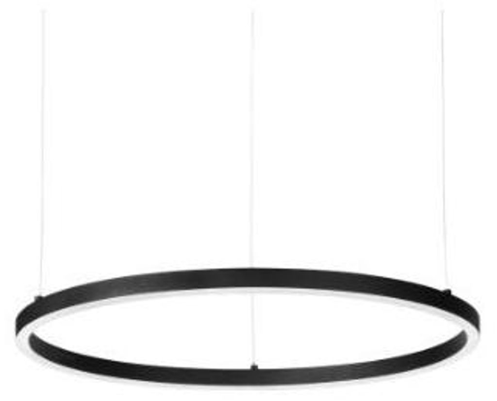 Moderne Hängeampel Aluminium-Kunststoff Schwarz Led 39W 3000K