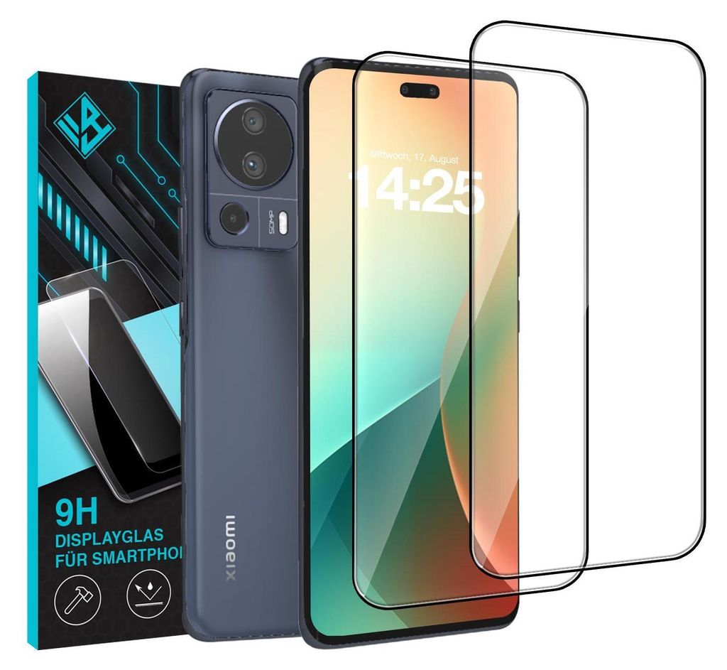 2x 9H 3D Schutzglas Displayschutzfolie für Xiaomi 13 Lite 5G Displayglas Fullcover Displayschutz Glas Panzerfolie 3D Schutzglasfolie