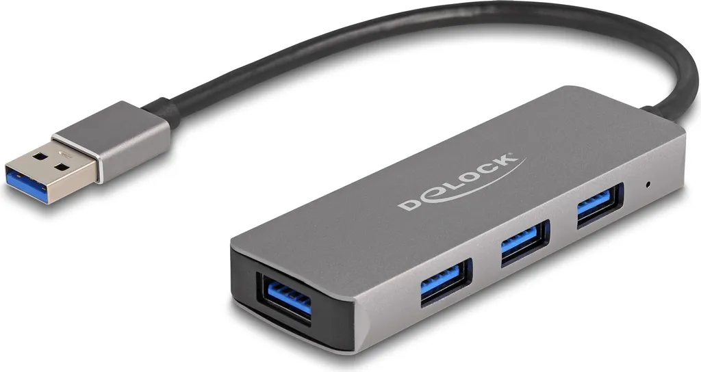 Espansione USB Professionale Delock 63171 | Hub 4 Porte Alluminio