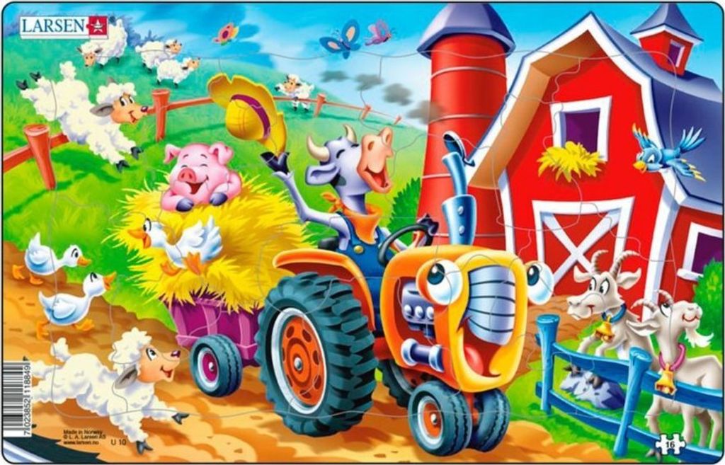 LARSEN Puzzle Im Hinterhof 16 Teile