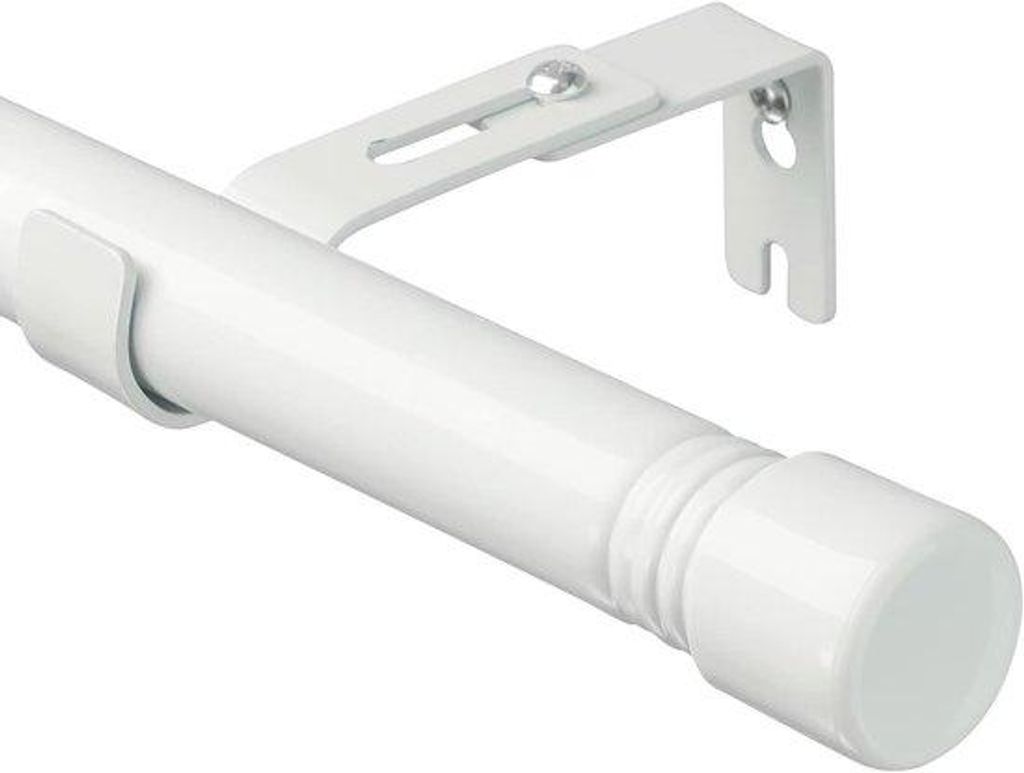 Metallische Umgrenzung für Vorhänge - ausfahrbar - 76-238 cm - weiß
