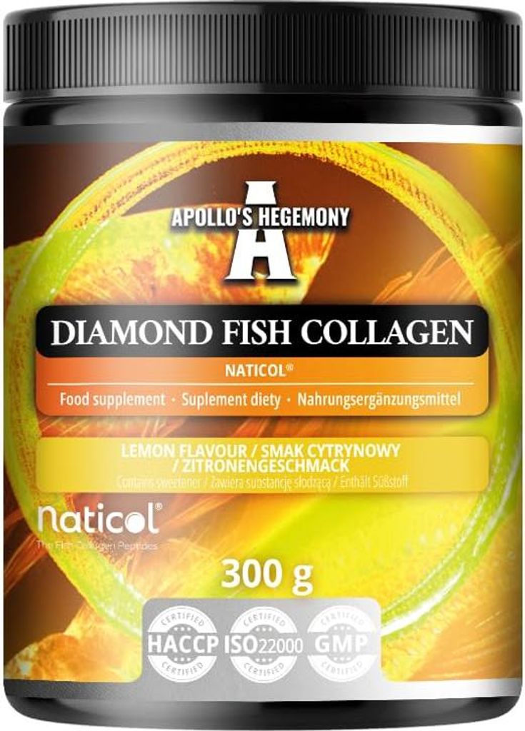 Diamond Fish Collagen 300g: Premium Fish Collagen 8500 mg Per Serving - 30 Servings - Supports Joint & Skin Health - by Apollo’s Hegemony