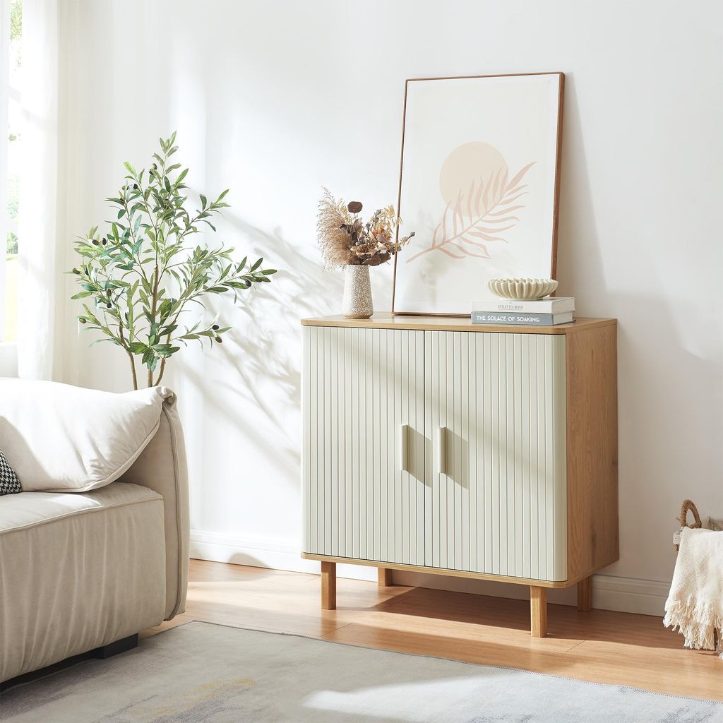 Sideboard 'Ferrersp' mit 2 Türen 80 x 80 x 40 cm Eicheoptik Produktbild 