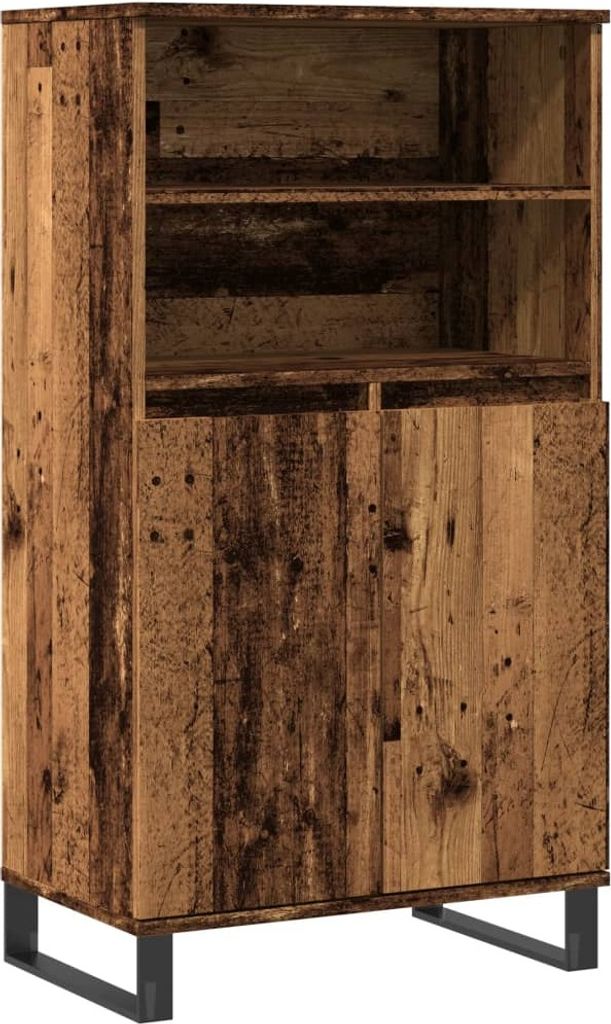 Highboard Altholz-Optik 60x36x110 cm Holzwerkstoff