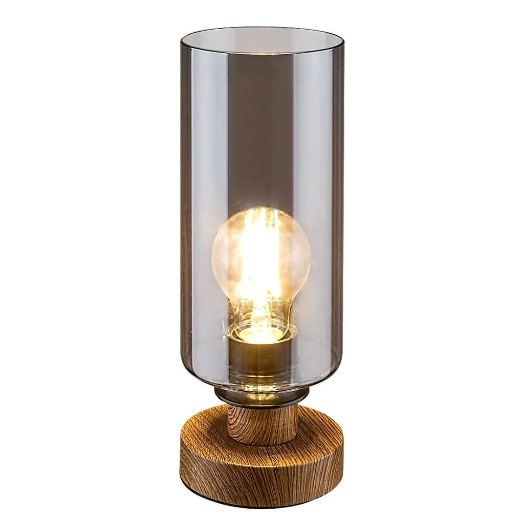 Luminaire d'appoint en bois de chêne Tanno Rabalux E27 design épuré
