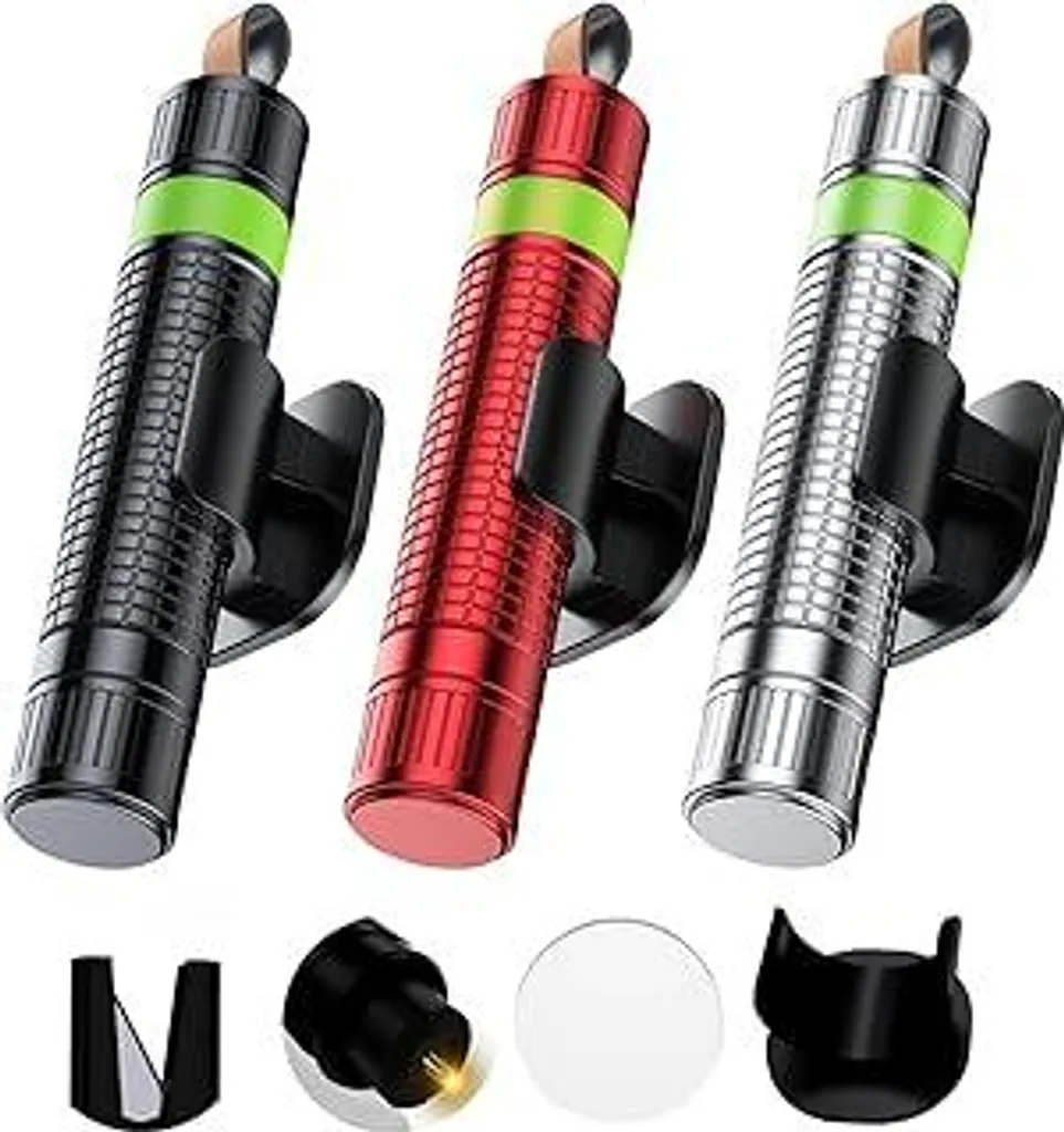 Kit Sicurezza Auto 3 Pezzi: Martello Rompivetro e Taglia Cinture