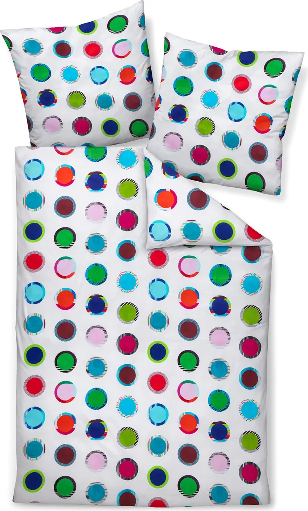 Housse de Couette en Satin Mako 155x220 Janine Modern Art Coloris Variés