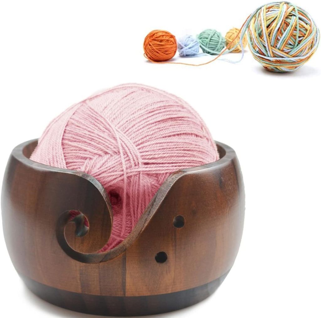 Garnschalen aus Holz zum Stricken, handgefertigte Produktbild 