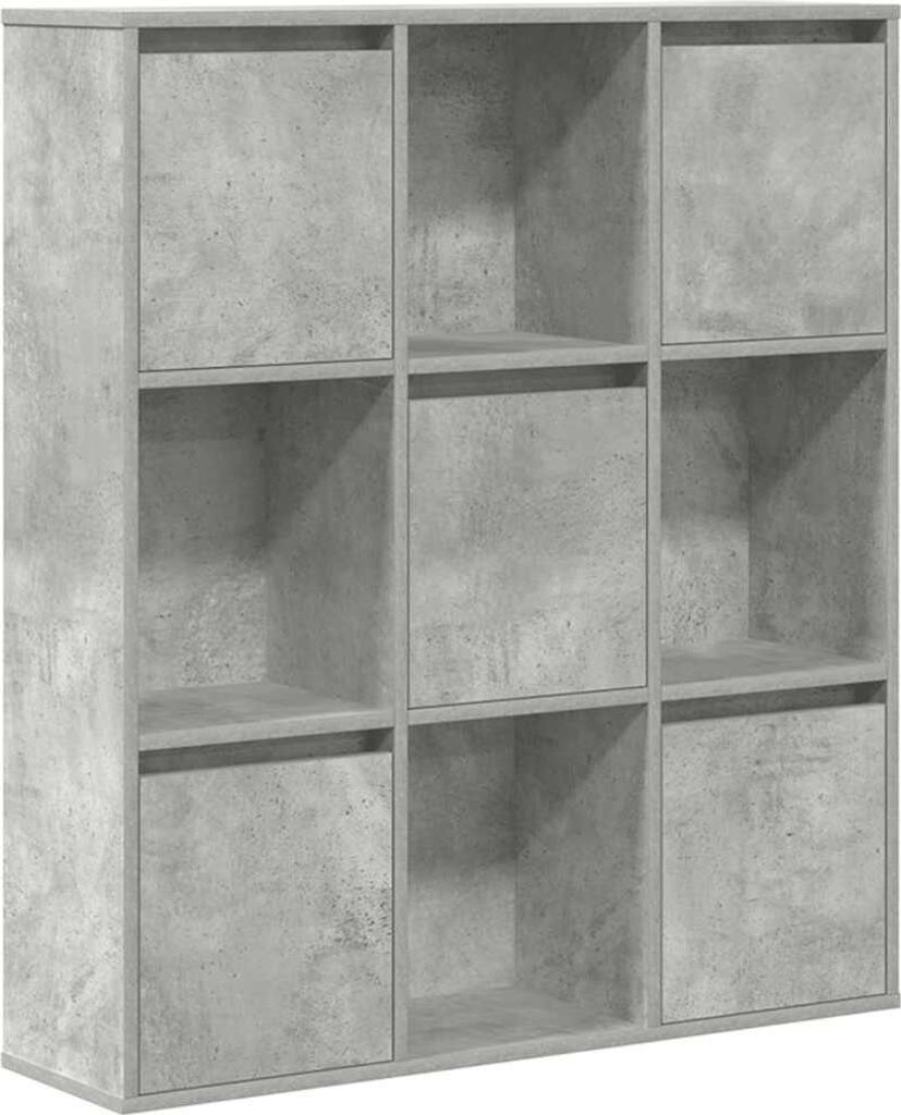 vidaXL Bücherregal Betongrau 89x24x101,5 cm Holzwerkstoff