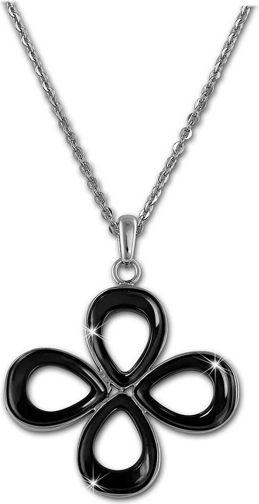 Amello collana 50cm acciaio inox ceramica gioielli fiore Immagine del prodotto 
