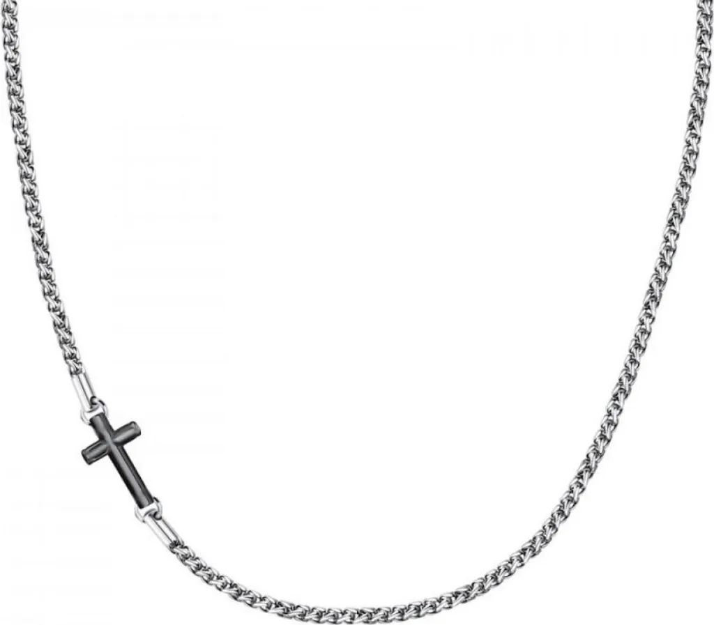 Collier en croix d'acier SKR61 brillant et inaltérable pour le quotidien