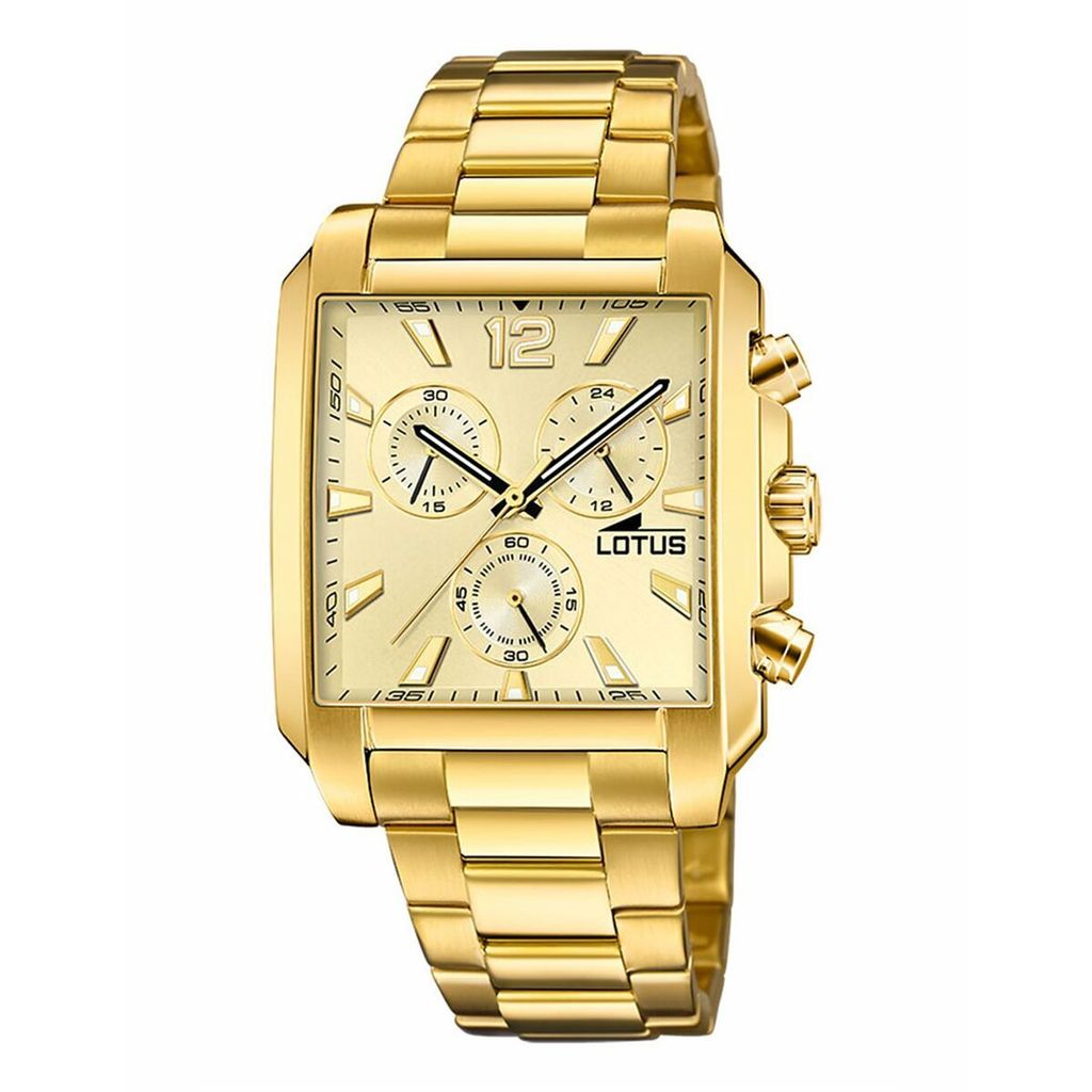 Lotus Herren Uhr Classic Elegant Edelstahl Armbanduhr gold UL18853/5