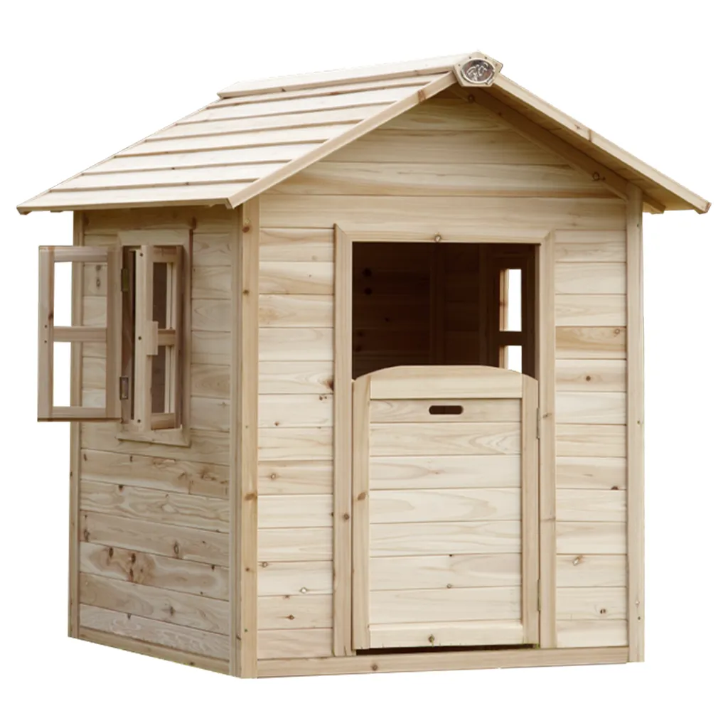Cabane de Jeu AXI Noa avec Fenêtres - Maison Enfant Bois Marron/Vert