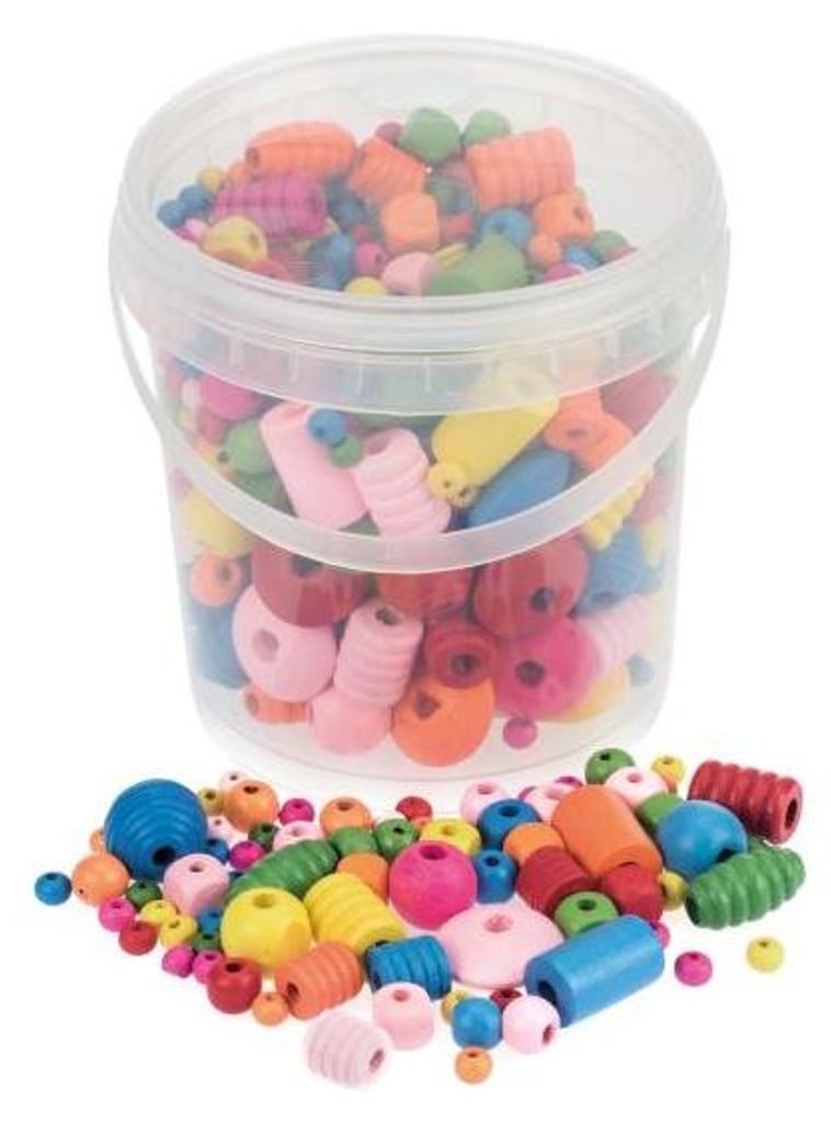 Glorex Holzperlen Formenmix 250 g, bunt Produktbild 