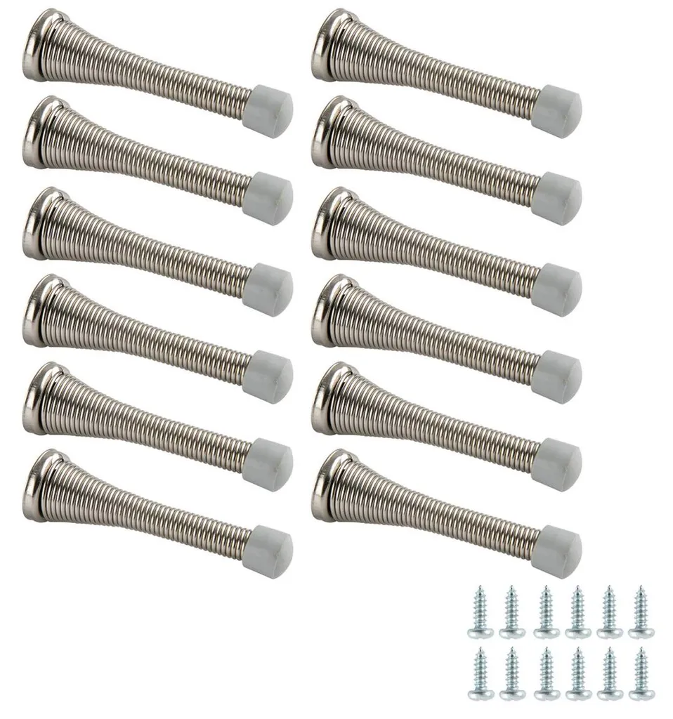 Protection murale butée de porte nickel brossé lot de 12 pour maison