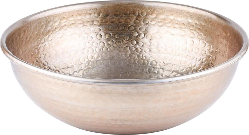 Marrakesch Schale Obstschale aus Aluminium 27cm groß | Schüssel Engla Gold als Tischdeko in der Küche