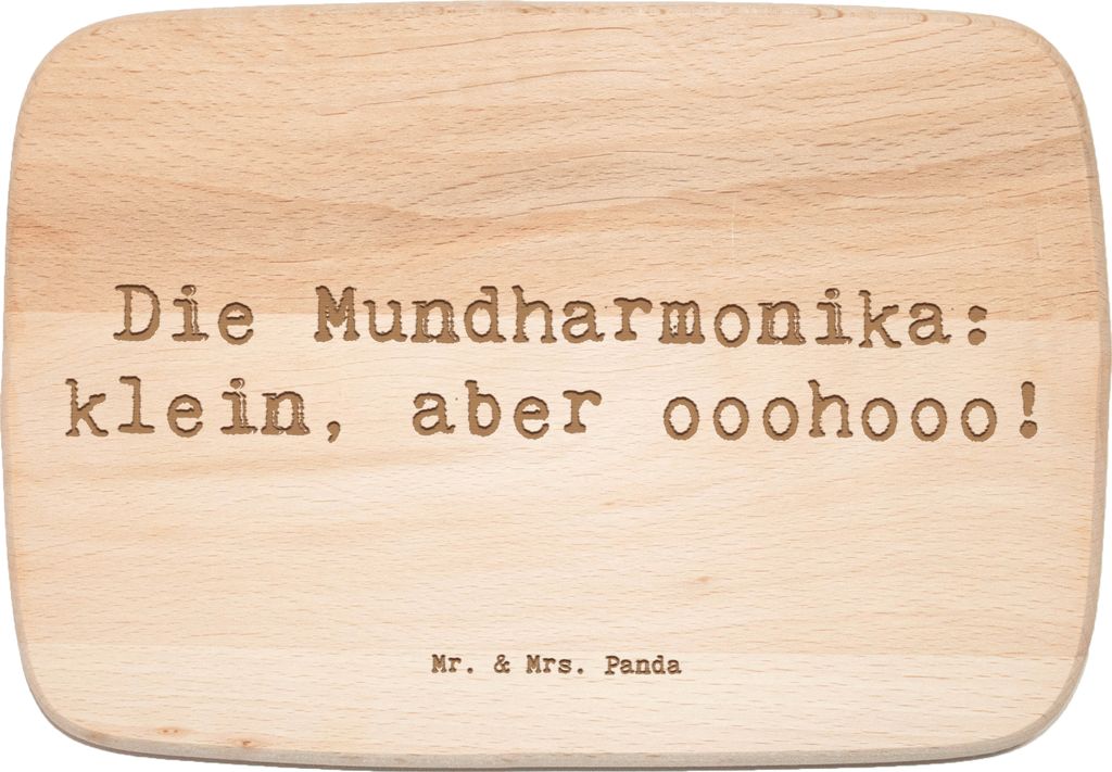 Mr. & Mrs. Panda Schneidebrett Holz Spruch Mundharmonika Ohooo - Transparent - Geschenk, Holzbrett, Frühstücksbrett, massivholzbrett, Lernen, Fol...