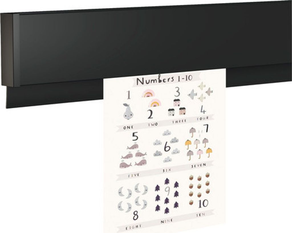 Posterleiste Info Rail schwarz 100 cm Produktbild 