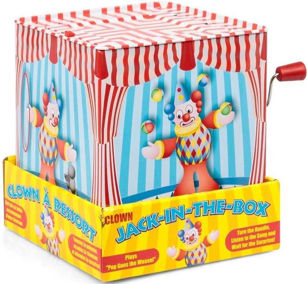 Tobar clown giocattolo Jack in the Box - clown giocattolo Immagine del prodotto 