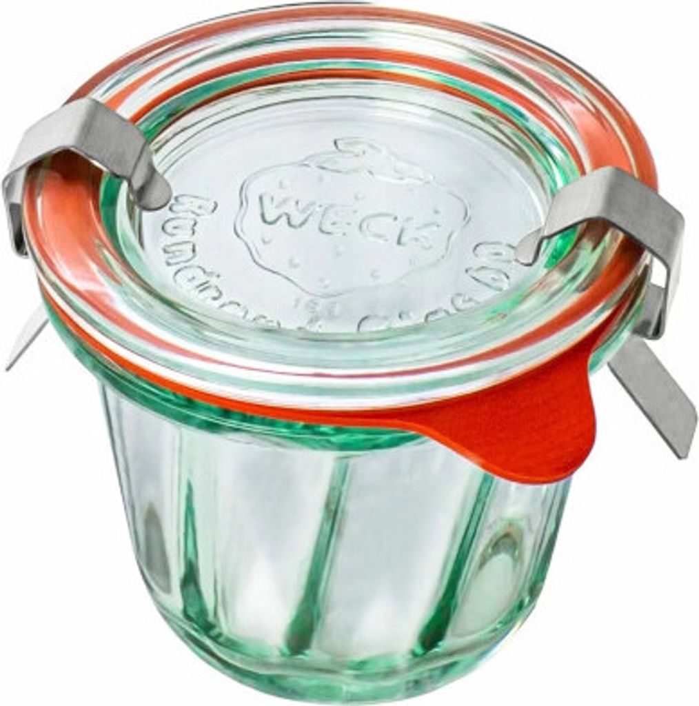 WECK BÄCKEREI-Gläser mit Deckel, Dichtung und 2 Verschlüssen, 80 ml, 12 Stück