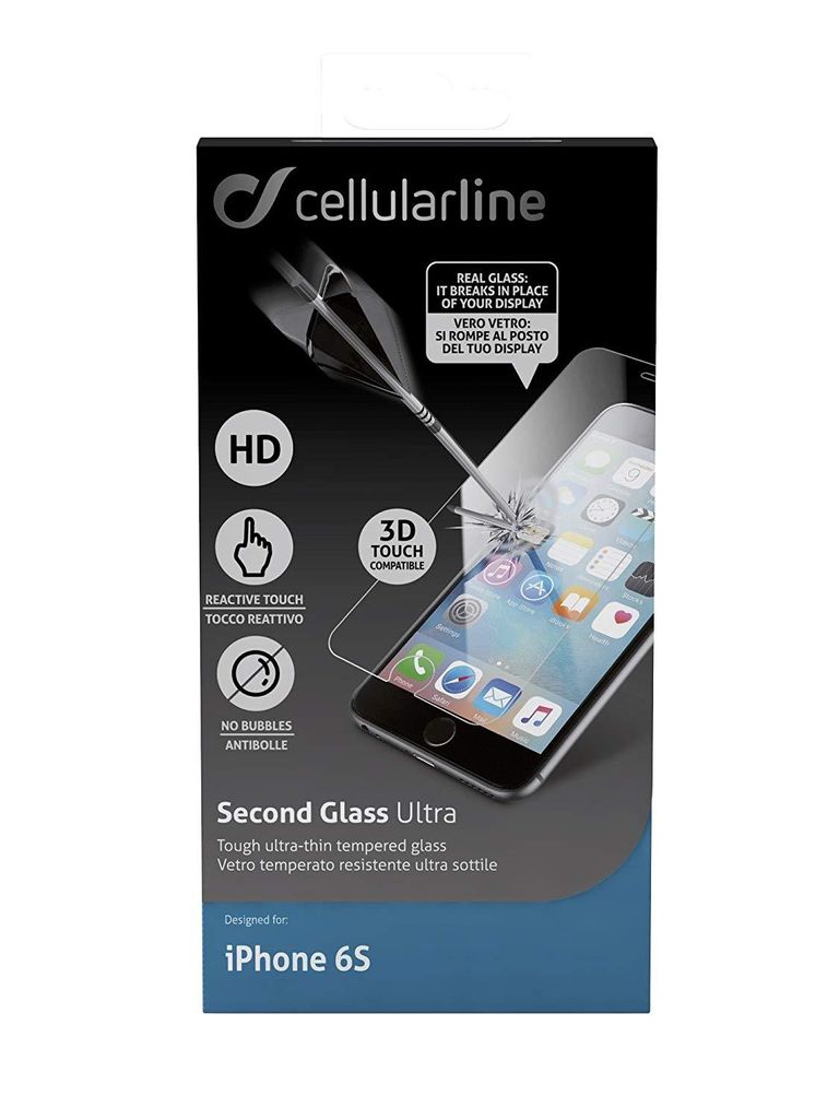 Cellularline Impact Glass - iPhone 6S, Apple, iPhone 6S, Kratzresistent, Transparent, 1 Stück(e)