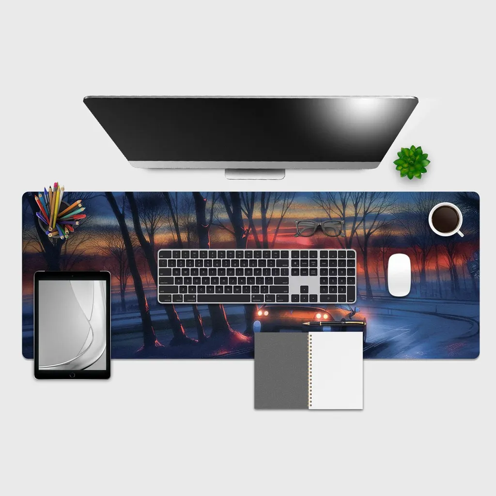 Protéger ses Murs des Taches : Crédence Adhésive Sunset Car 120x40 cm